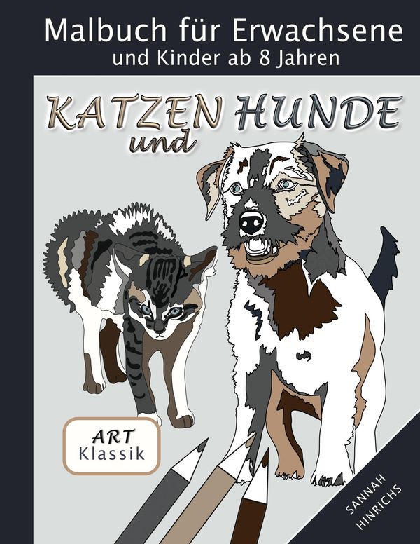 Klassik Art Malbuch für Erwachsene und Kinder ab 8 Jahren - Katzen ...