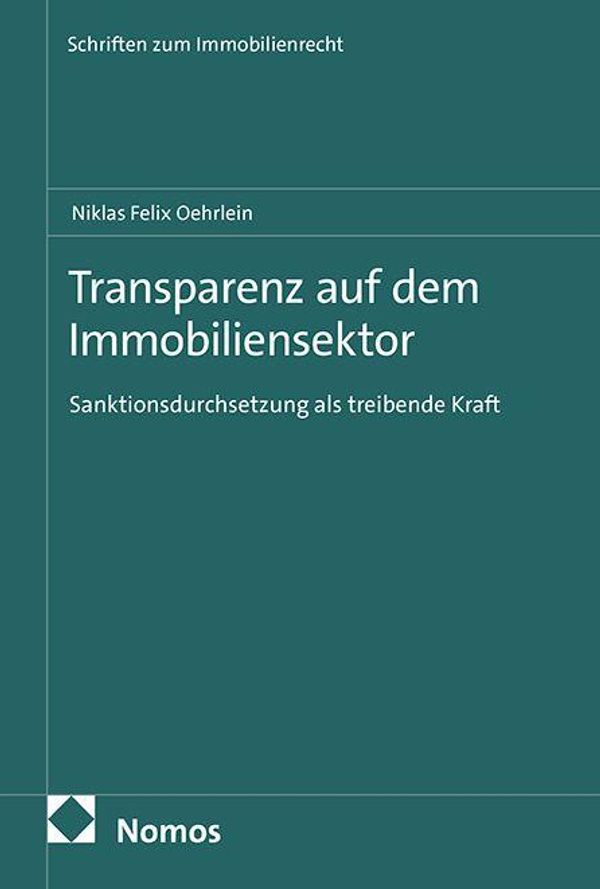 Transparenz auf dem Immobiliensektor - Niklas Felix Oehrlein (Buch)