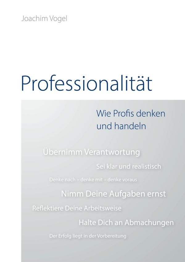 Professionalität - Joachim Vogel (Buch)
