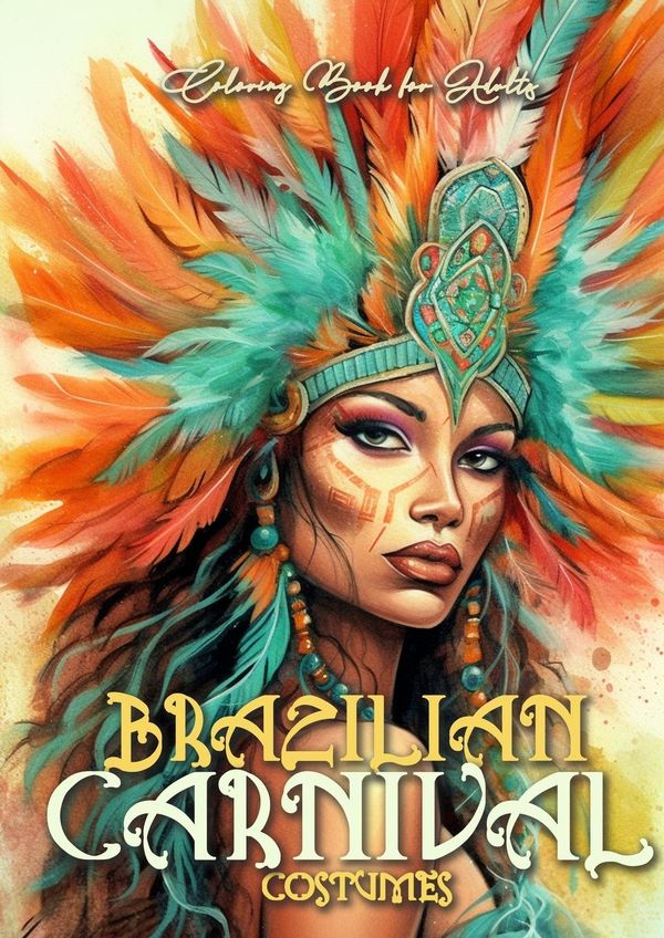 Brazilian Carnival Coloring Book for Adults - Monsoon Publishing