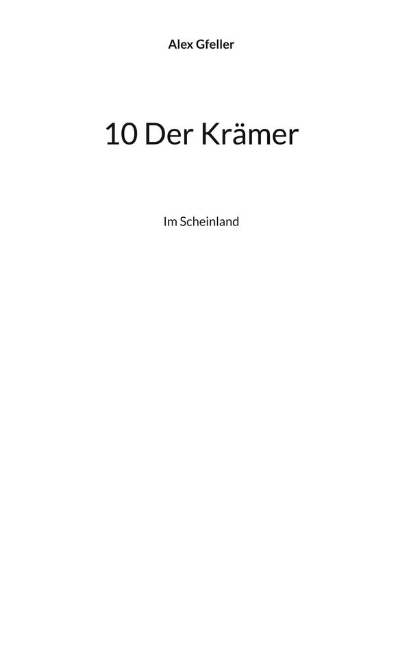 10 Der Krämer - Alex Gfeller (Buch)