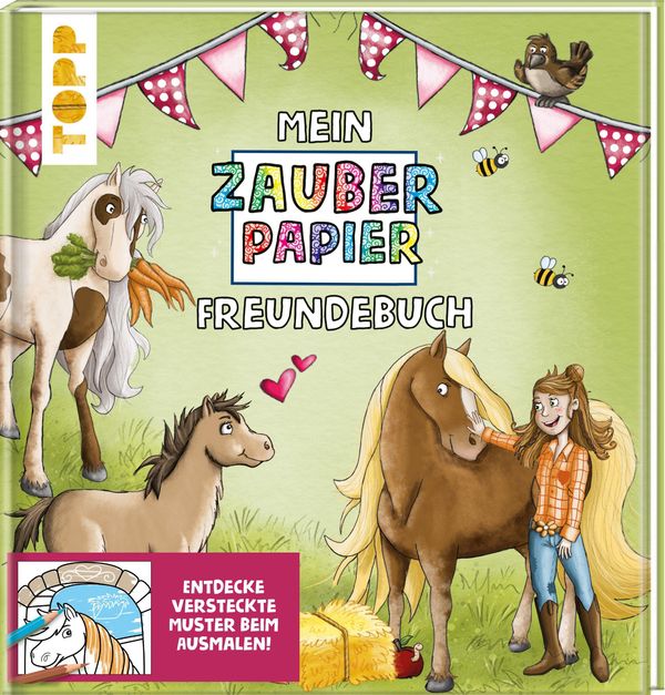 Mein Zauberpapier Freundebuch Süße Pferde - Melanie Kraft (Buch)