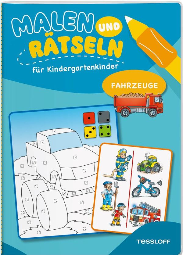 Malen und Rätseln für Kindergartenkinder. Fahrzeuge (Buch)