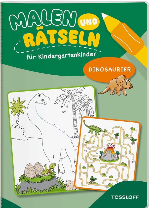 Malen und Rätseln für Kindergartenkinder. Dinosaurier (Buch)