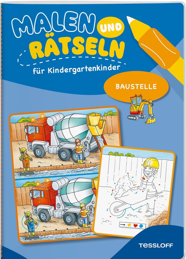 Malen und Rätseln für Kindergartenkinder. Baustelle (Buch)
