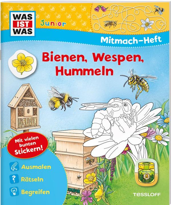 WAS IST WAS Junior Mitmach-Heft Bienen, Wespen, Hummeln (Buch)
