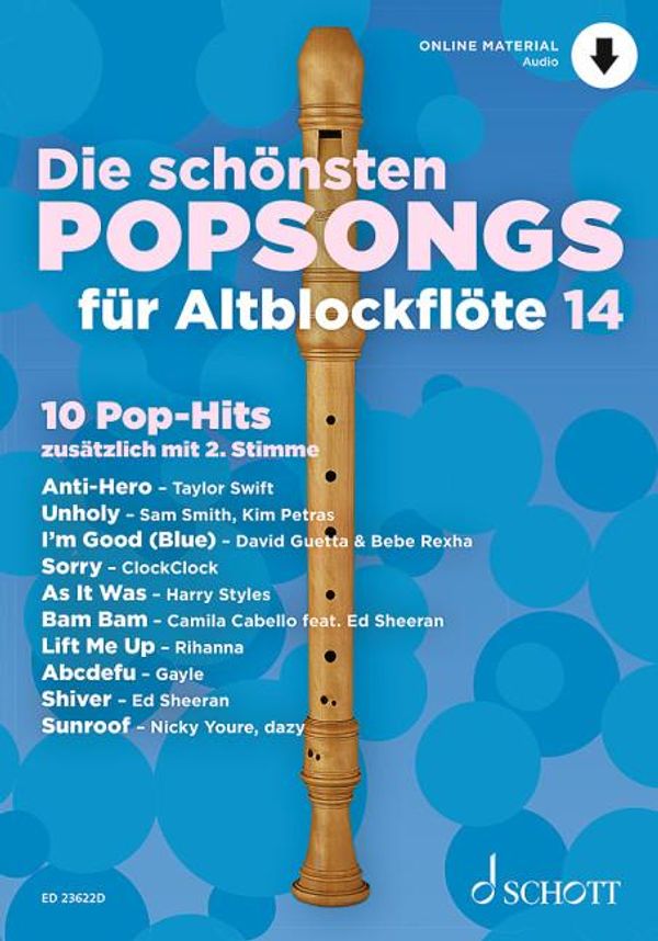 Die schönsten Popsongs für Alt-Blockflöte (Buch)