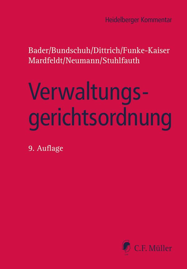 Verwaltungsgerichtsordnung - Johann Bader (Buch)