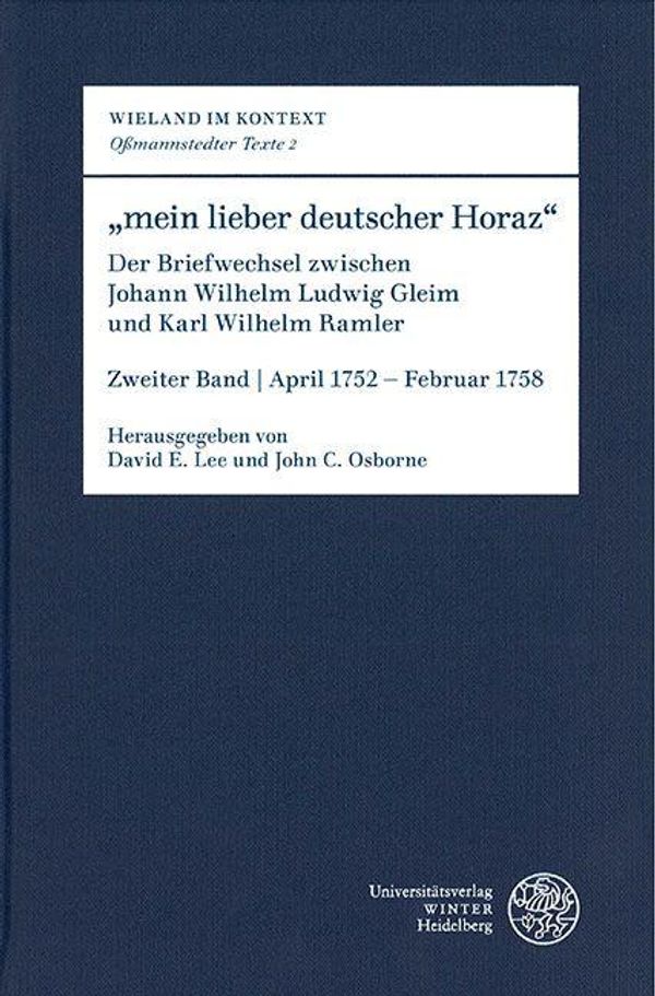 "mein lieber deutscher Horaz"(Buch)