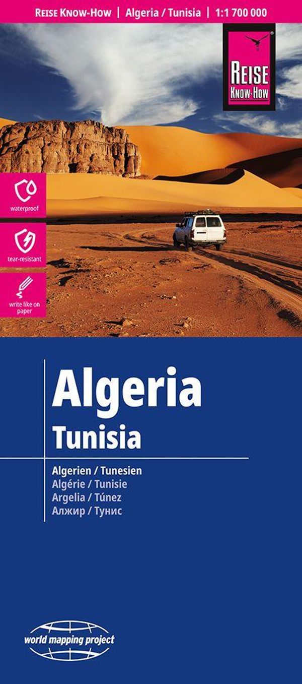 Reise Know-How Landkarte Algerien, Tunesien | Algeria, Tunisia (1:1.700.000)
