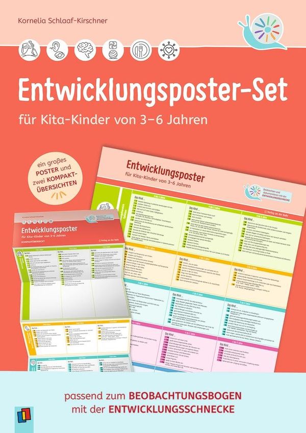 Entwicklungsposter-Set für Kita-Kinder von 3-6 Jahren (Buch)