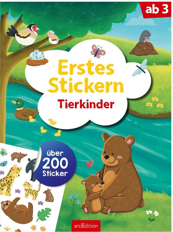 Erstes Stickern - Tierkinder (Buch)