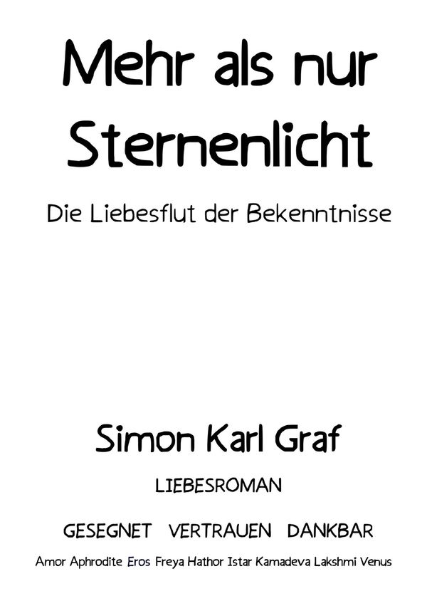 Mehr als nur Sternenlicht - Simon Karl Graf (Buch)