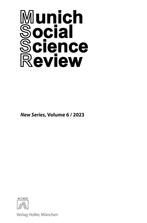 Munich Social Science Review (MSSR), Volume 6 - Timo Airaksinen (Buch)