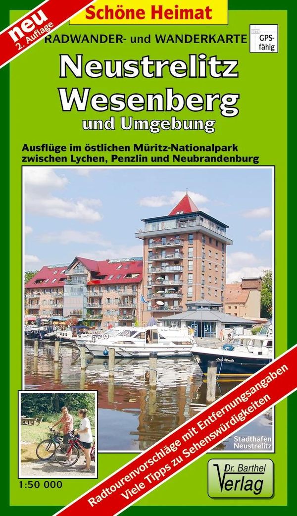Neustrelitz, Wesenberg und Umgebung 1 : 50 000 Radwander- und Wanderkarte