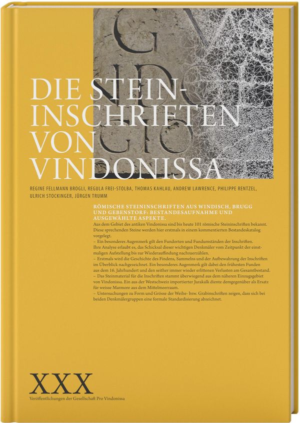 Die Steininschriften von Vindonissa - Regine Fellmann Brogli (Buch)