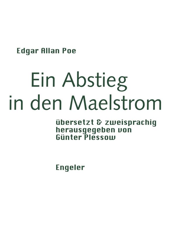 Ein Abstieg in den Maelstrom - Edgar Allan Poe (Buch)