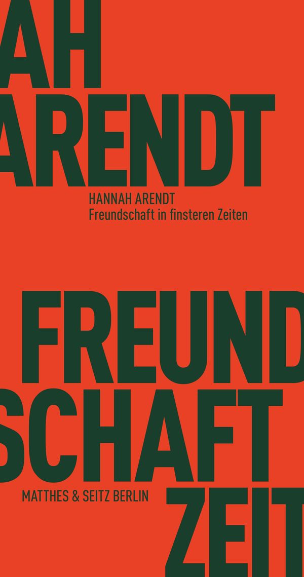 Freundschaft in finsteren Zeiten - Hannah Arendt (Buch)