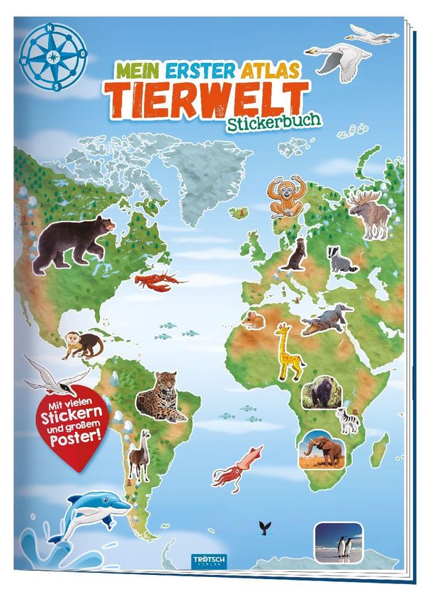 Trötsch Stickerbuch Mein erster Atlas Tierwelt (Buch)