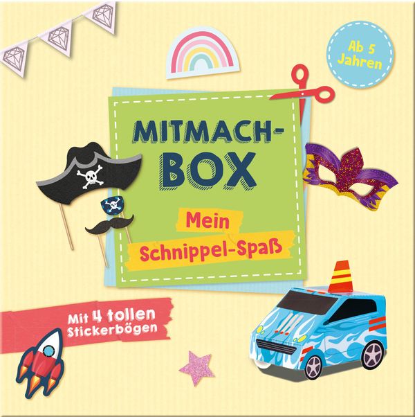 Mitmachbox - Mein Schnippel-Spaß mit 4 tollen Stickerbögen (Buch)