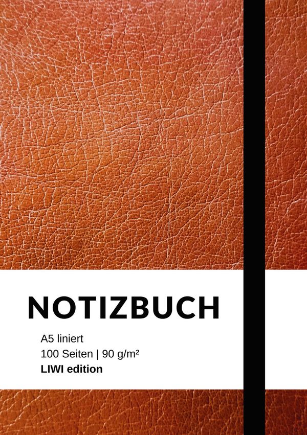 Notizbuch A5 liniert - 100 Seiten 90g/m² - Soft Cover braun - FSC P...