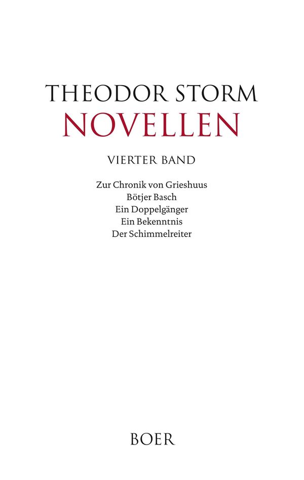 Novellen vierter Band - Theodor Storm (Buch)