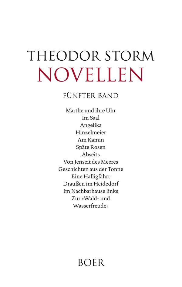 Novellen fünfter Band - Theodor Storm (Buch)