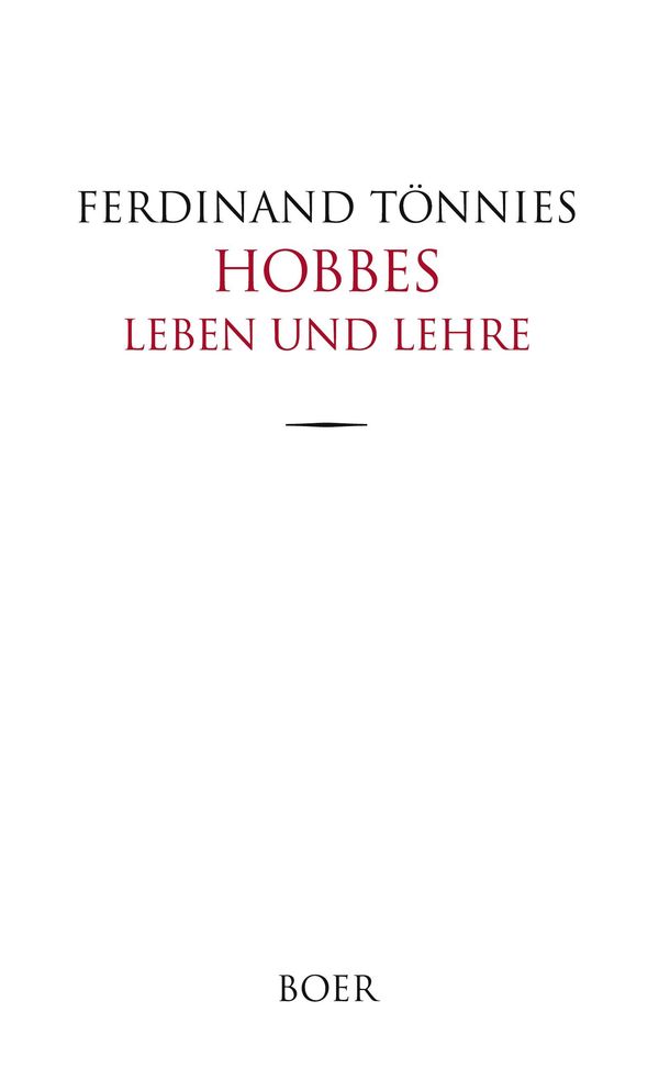 Hobbes - Ferdinand Tönnies (Buch)