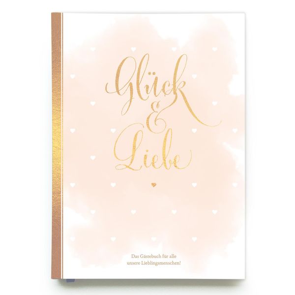 Gästebuch Hochzeit in Gold| Hochzeitsbuch für Gäste mit Gold-Verede...
