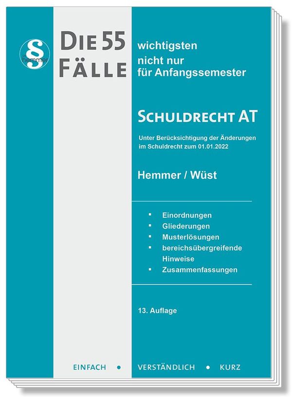 Die 55 wichtigsten Fälle Schuldrecht AT - Karl-Edmund Hemmer (Buch)