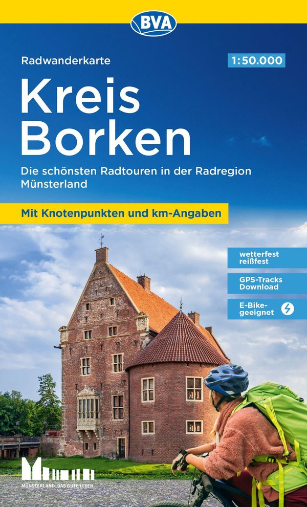 BVA Radwanderkarte Kreis Borken mit Knotenpunkten 1:50.000