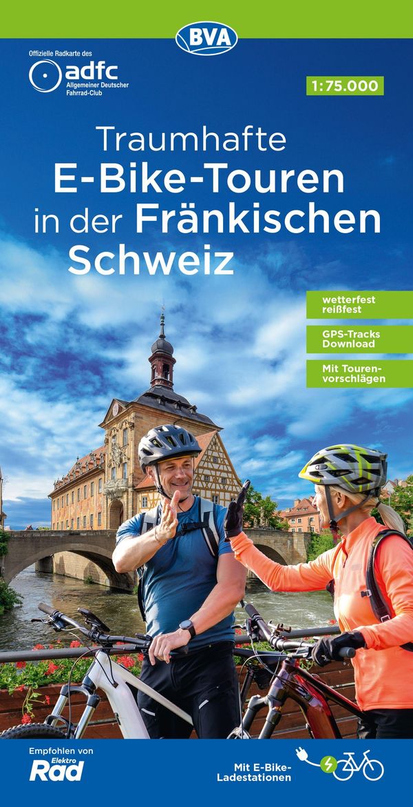 BVA ADFC Regionalkarte Traumhafte E-Bike-Touren in der Fränkischen Schweiz 1:75.000