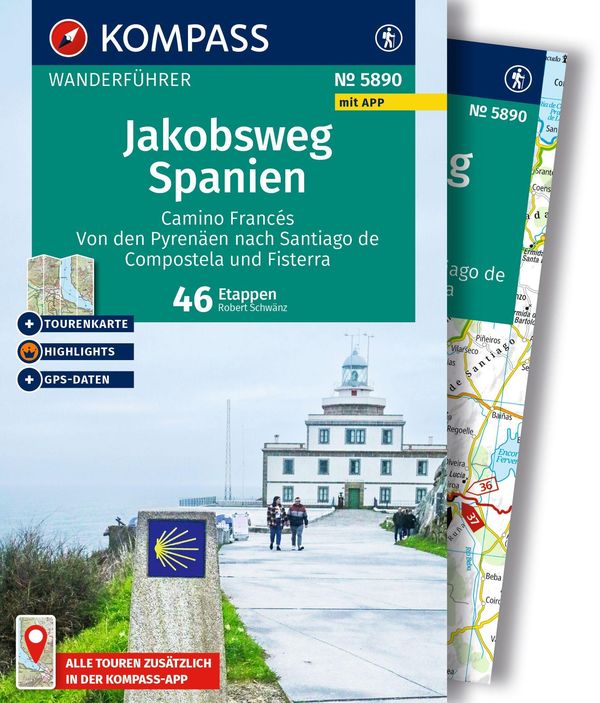 KOMPASS Wanderführer Jakobsweg Spanien, Camino Francés. Von den Pyr...