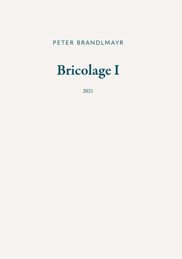 Bricolage I - Peter Brandlmayr (Buch)