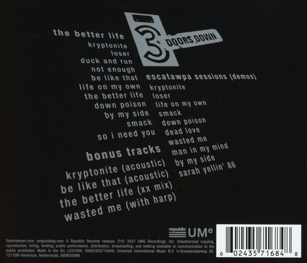 3 Doors Down: The Better Life (20th Anniversary) (2 CDs) – WOM