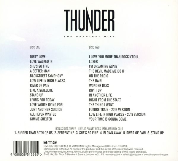 Thunder The Greatest Hits (Deluxe Edition) (3 CDs) WOM