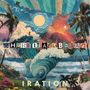 „WHERE IT ALL BEGAN“-Text dominiert, darunter steht „IRATION“. Eine Collage mit Palmen, Ozean, Vulkan und Himmel.