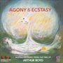 „AGONY & ECSTASY“, „AUSTRALIAN MUSIC FROM THE TIME OF ARTHUR BOYD“, Illustration eines liegenden Menschen mit farbiger Aura.