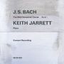 Johann Sebastian Bach: Das Wohltemperierte Klavier 1 (Konzertmitschnitt vom 7.3.1987 aus der Troy Savings Bank Music Hall), CD,CD