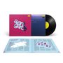 Plattencover mit "avant garde" und aufgeklapptem, bedrucktem Booklet. Schwarze Vinyl-Schallplatte sichtbar.