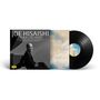 Texte: Joe Hisaishi, The Boy & The Heron, Symphonic Suite for Piano and Orchestra, Royal Philharmonic Orchestra. Ein Albumcover mit einem Schwarz-Weiß-Foto eines sitzenden Mannes und einer Wolkenillustration.