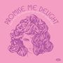 „PROMISE ME DELIGHT. Italo Disco and European Pop from the Golden Age.“ Illustration einer Frau mit lockigem Haar.