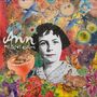 Der Text "Ann" und "The Front Bottoms" erscheint auf einer bunten Collage mit Tieren und einer Frau im Mittelpunkt.