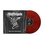 Text: "Wolfbrigade", "Howl from Underground". Cover mit einem Drachenmotiv. Rote Vinyl-Schallplatte rechts.