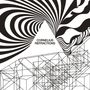 Der Text "CORNELIUS REFRACTIONS" steht in einem Dreieck. Gewellte Linien und geometrische Strukturen dominieren die Illustration.