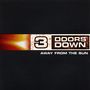 Text: "3 Doors Down", "Away From The Sun". Schwarzer Hintergrund mit abstraktem Lichteffekt links.