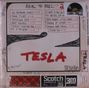 Real to Reel 2. Titel: All The Young Dudes, Make It Last. Groß "TESLA" in Rot. Randtexte: No Machines!, CLAPTON RULES.