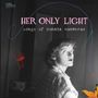 "Her Only Light: Songs of Connie Converse." Schwarz-weißes Foto einer nachdenklichen Frau, bunte Zeichnungen verziert.