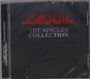 "Budgie: The Singles Collection" ist groß auf dunklem Hintergrund geschrieben. Links steht "Remastered".