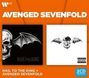"AVENGED SEVENFOLD", "HAIL TO THE KING + AVENGED SEVENFOLD", Totenkopf mit Flügeln, oranges Design, 2CD-Set.
